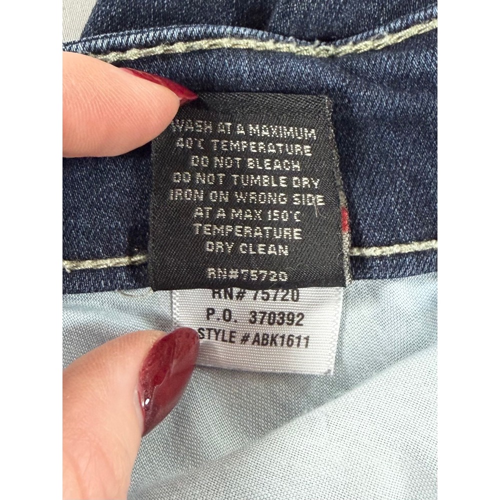 BKE Stella Low Rise Skinny Jeans 24L Stretch Cyber Y2K McBling Dark Wash Tall - Picture 11 of 11